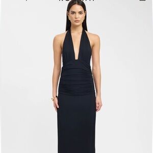 Black Kookai Leni Maxi Dress — Elegant Halter Maxi Dress